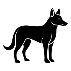 Minimal Dingo Vector Illustration – Black Silhouette
