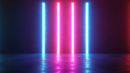 Abstract background with bright neon lights creating an atmospheric ambiance