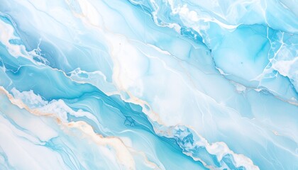 Abstract Blue Marble Texture with Gold Veins