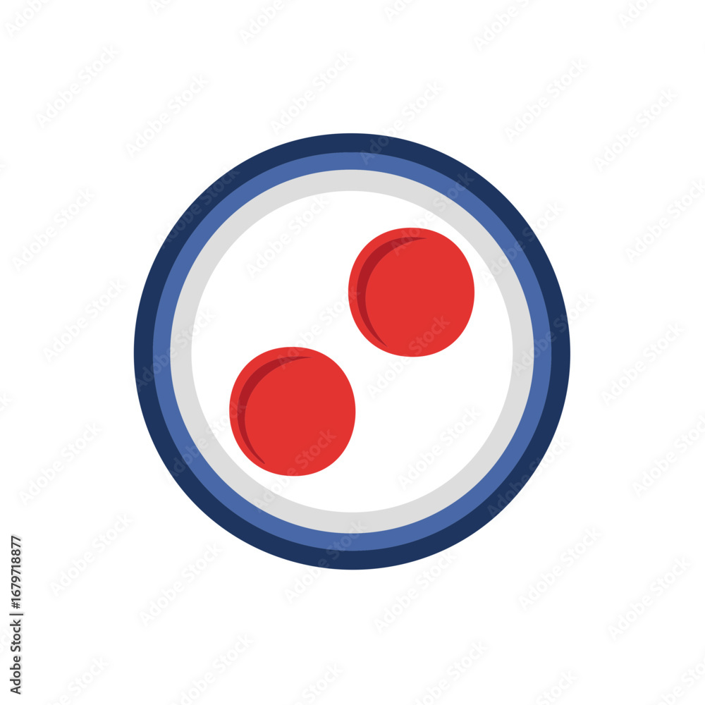 Aufkleber abstract circular design with red circles inside. modern graphic element. graphic style.