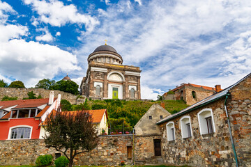 The Basilica of Esztergom from low view