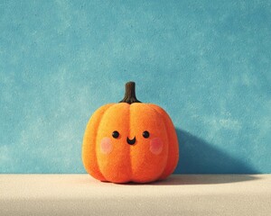cute hallowen pumpkin - vector illustration
