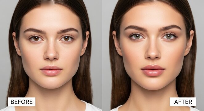 Before and After Makeup Transformation