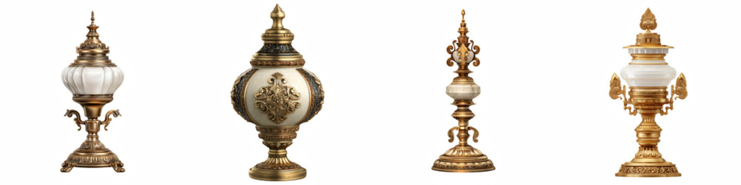 Brass lamp (samai), clipart collection, vector, icons isolated on transparent background