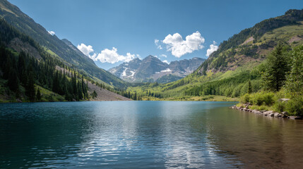Fototapeta premium explore majestic summer landscapes and nature across all states of usa featuring stunning snowcapped peaks of