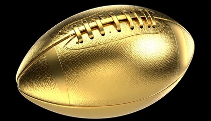 Golden football on black background (1)
