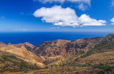 Scenic alpine landscape in La Gomera Island, Canary Archipelago, Spain, Europe	