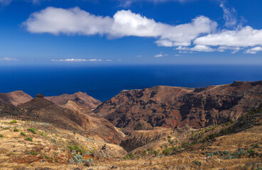 Scenic alpine landscape in La Gomera Island, Canary Archipelago, Spain, Europe