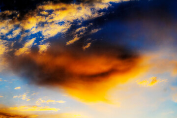 Dramatic sky with storm clouds