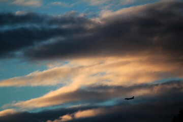 Dramatic sky with storm clouds
