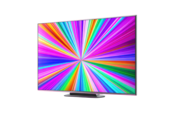 Modern LED TV with Vibrant Radial Color Burst