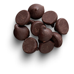 chocolate candies isolated on white