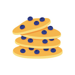 Blueberry Pancakes Stacked.