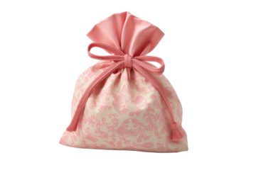 Pink Japanese Comfort Gift Bag on Transparent Background