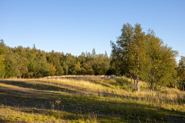 The old city center of Kiruna, Sweden, being demolished in autumn.