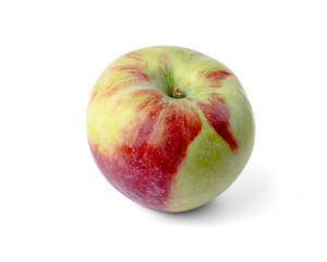 Fresh Red Green Apple Isolated on White Background.