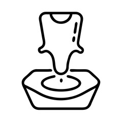 Obraz premium Resin Casting Mold icon. Abstract image of black flexible silicone injection mold for creating unique jewelry, art crafts, DIY home decor and hobby items.