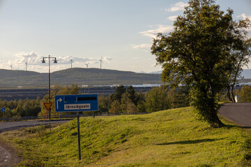 The old city center of Kiruna, Sweden, being demolished in autumn.