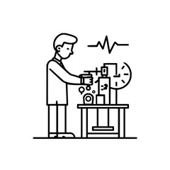 Fototapeta premium Scientist experiment lab research equipment medical testing science innovation discovery process and analysis