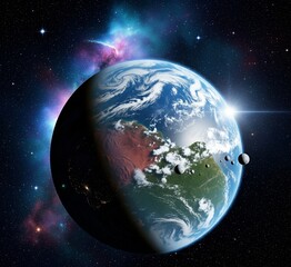 planet earth in space