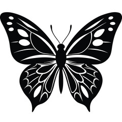 unique butterfly silhouette vector illustration