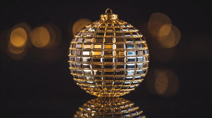 Obraz premium Golden Mosaic Christmas Ornament