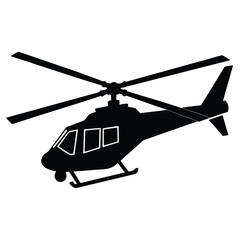 unique helicopter silhouette vector illustration