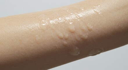 Fototapeta premium Close-up of Skin with Hives - Allergic Reaction, Inflammation, and Texture Detail.