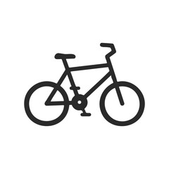Minimalist bicycle icon in simple black outline