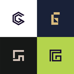 Creative Letter G Logo Set – Modern Alphabet Monogram Collection