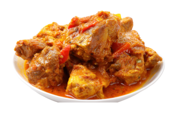 Country Captain Chicken Curry on Transparent Background