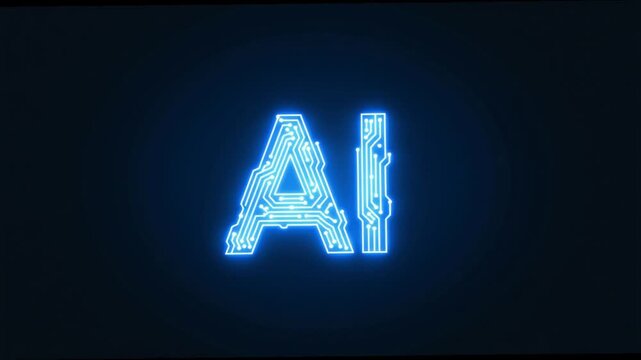 Artificial Intelligence Circuit Board Digital Title