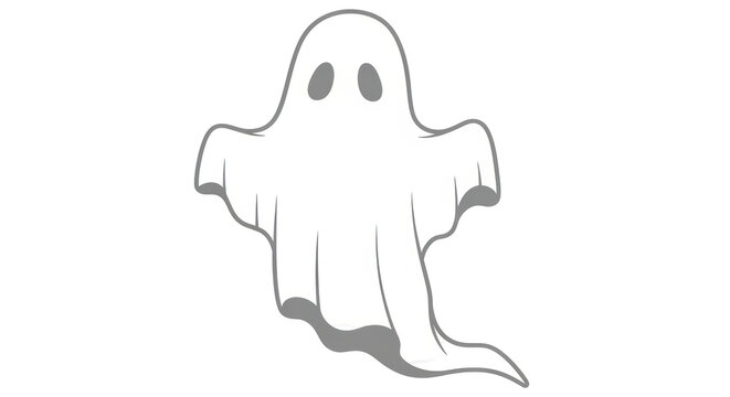 Isolated Simple Gray Ghost