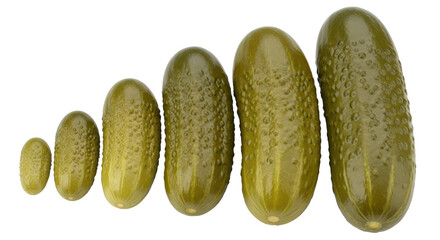 Isolated Pickled Cucumbers