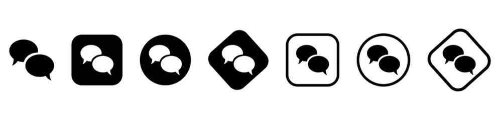 chat icon. chat icon vector. chat icon set