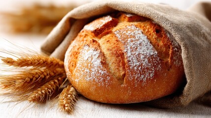 Close-up of traditional fresh bread