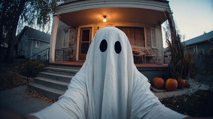Halloween ghost selfie
