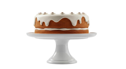 Isolated Layered Cake with White Frosting