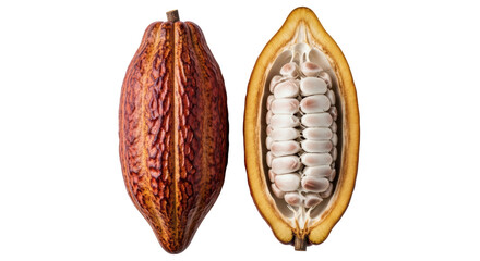 Isolated Cocoa Pods