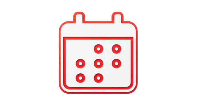 Isolated Calendar Date