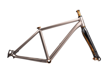 Metallic Cyclocross Bicycle Frame with Carbon Fork and Accents