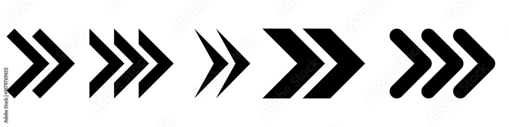 Poster arrows vector icon set. arrow icon. cursor illustration sign collection. pointer symbol. direction w