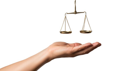Isolated Hand Holding Scales