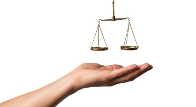 Isolated Hand Holding Scales