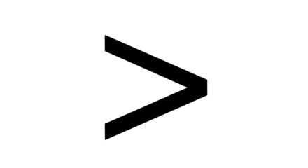 Isolated Greater Than Sign