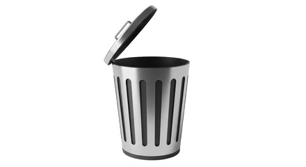 Isolated Trash Can