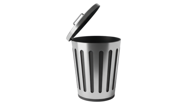 Isolated Trash Can - Powered by Adobe