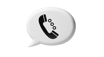 Isolated Phone Call Bubble