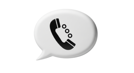 Isolated Phone Call Bubble