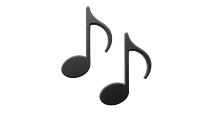 Isolated Two Music Notes